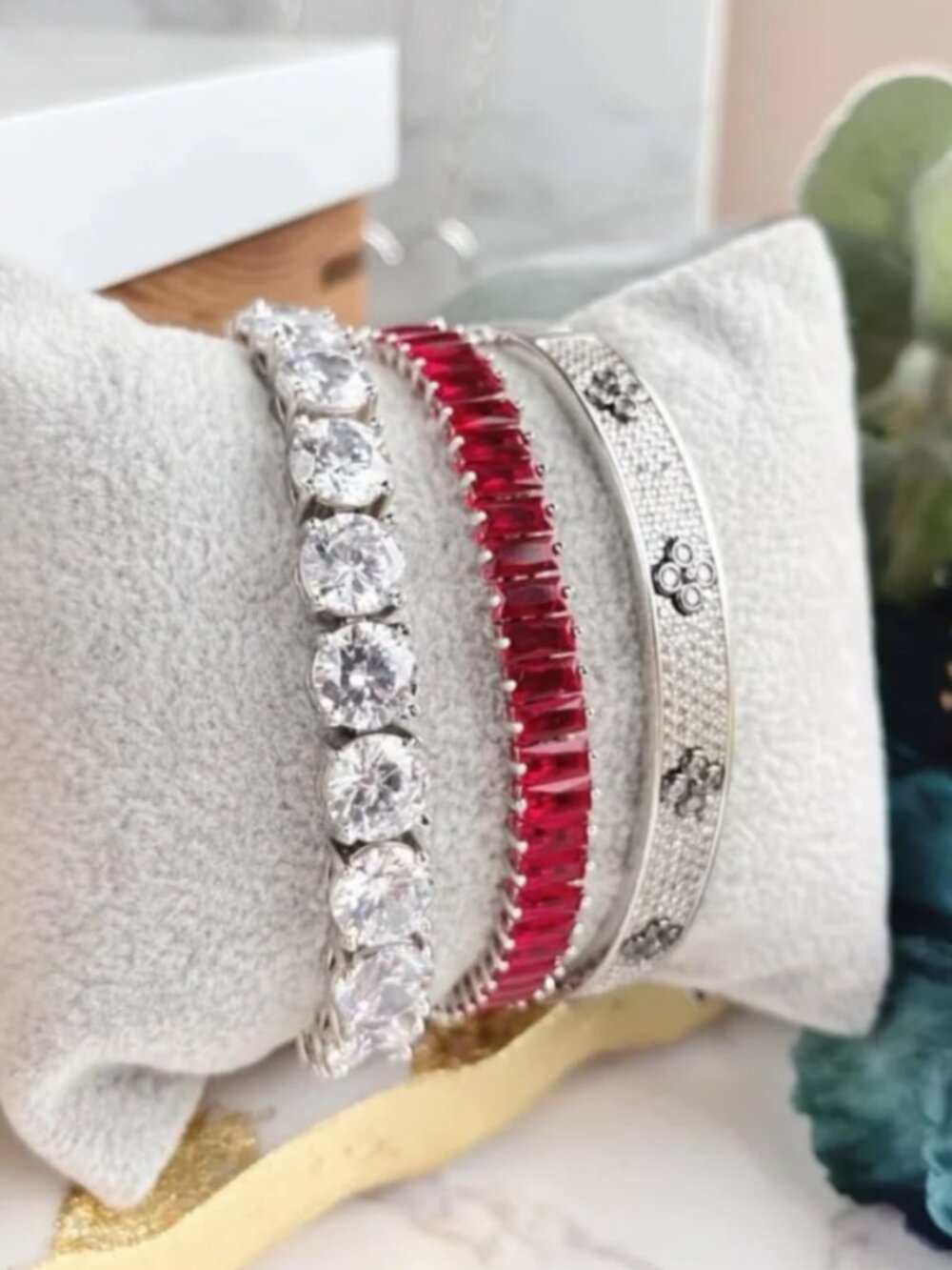Park Lane Ruby Baguette Impression Tennis Bracelet - Picture 6 of 6